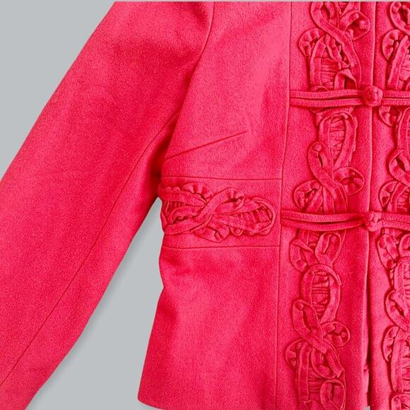 Tibi Ornate Vintage Wool Blazer Jacket Button Snaps Military Style M {See Note} - Picture 6 of 16